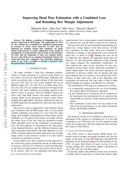 Improving Head Pose Estimation with a Combined Loss and Bounding Box
  Margin Adjustment