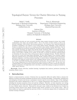 Topological Feature Vectors for Chatter Detection in Turning Processes