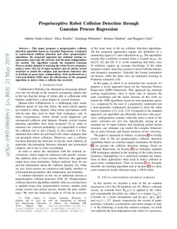 Proprioceptive Robot Collision Detection through Gaussian Process
  Regression