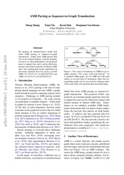 AMR Parsing as Sequence-to-Graph Transduction