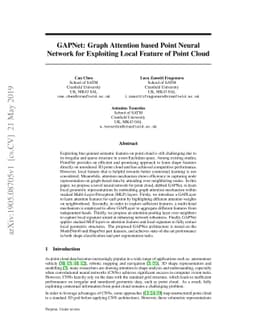 GAPNet: Graph Attention based Point Neural Network for Exploiting Local
  Feature of Point Cloud