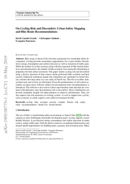 On Cycling Risk and Discomfort: Urban Safety Mapping and Bike Route
  Recommendations
