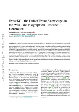 EventKG - the Hub of Event Knowledge on the Web - and Biographical
  Timeline Generation