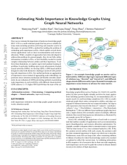 Estimating Node Importance in Knowledge Graphs Using Graph Neural
  Networks