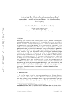 Measuring the effects of confounders in medical supervised
  classification problems: the Confounding Index (CI)