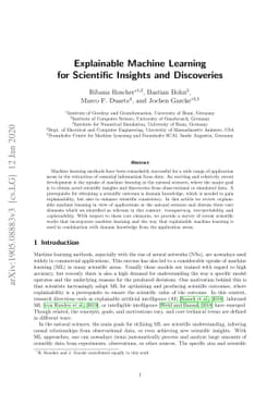 Explainable Machine Learning for Scientific Insights and Discoveries