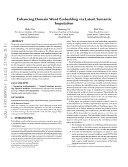 Enhancing Domain Word Embedding via Latent Semantic Imputation