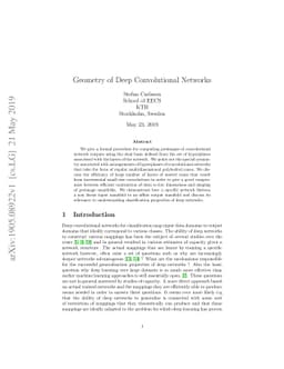 Geometry of Deep Convolutional Networks