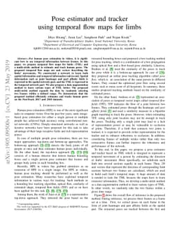 Pose estimator and tracker using temporal flow maps for limbs