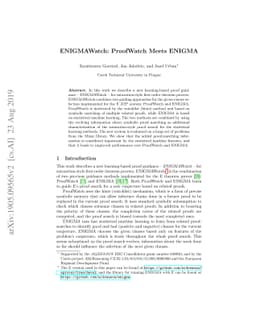 ENIGMAWatch: ProofWatch Meets ENIGMA