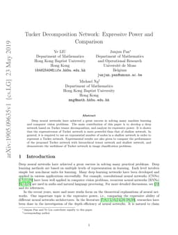 Tucker Decomposition Network: Expressive Power and Comparison