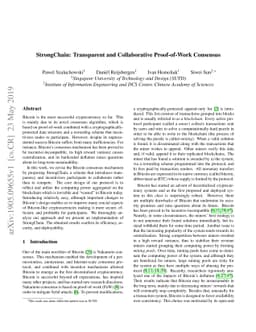 StrongChain: Transparent and Collaborative Proof-of-Work Consensus