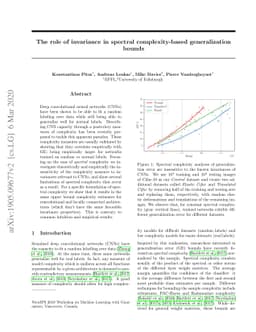 The role of invariance in spectral complexity-based generalization
  bounds