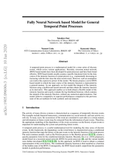 Fully Neural Network based Model for General Temporal Point Processes