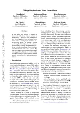 Misspelling Oblivious Word Embeddings