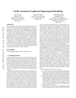 GLEE: Geometric Laplacian Eigenmap Embedding