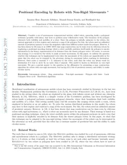 Positional Encoding by Robots with Non-Rigid Movements