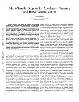 Multi-Sample Dropout for Accelerated Training and Better Generalization