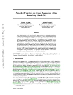 Adaptive Function-on-Scalar Regression with a Smoothing Elastic Net
