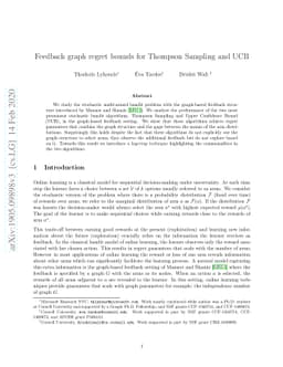 Feedback graph regret bounds for Thompson Sampling and UCB