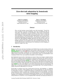 Zero-shot task adaptation by homoiconic meta-mapping
