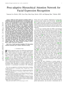 Pose-adaptive Hierarchical Attention Network for Facial Expression
  Recognition