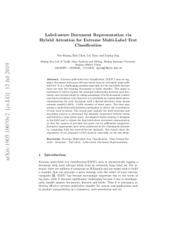 Label-aware Document Representation via Hybrid Attention for Extreme
  Multi-Label Text Classification