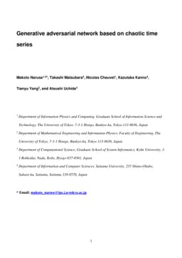Generative adversarial network based on chaotic time series