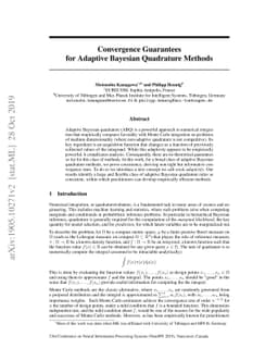 Convergence Guarantees for Adaptive Bayesian Quadrature Methods