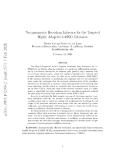 Nonparametric Bootstrap Inference for the Targeted Highly Adaptive LASSO
  Estimator