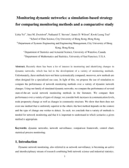 Monitoring dynamic networks: a simulation-based strategy for comparing
  monitoring methods and a comparative study