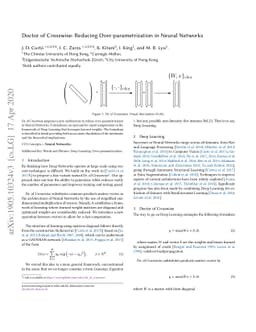 Doctor of Crosswise: Reducing Over-parametrization in Neural Networks