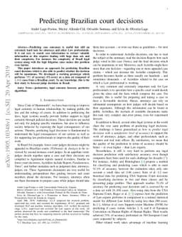 Predicting Brazilian court decisions