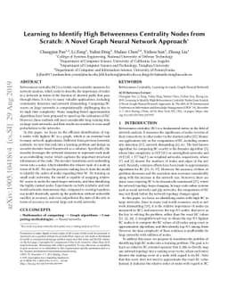Learning to Identify High Betweenness Centrality Nodes from Scratch: A
  Novel Graph Neural Network Approach