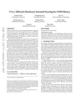 PTrix: Efficient Hardware-Assisted Fuzzing for COTS Binary