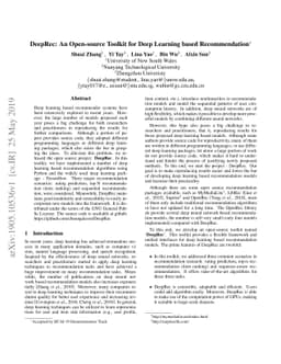 DeepRec: An Open-source Toolkit for Deep Learning based Recommendation