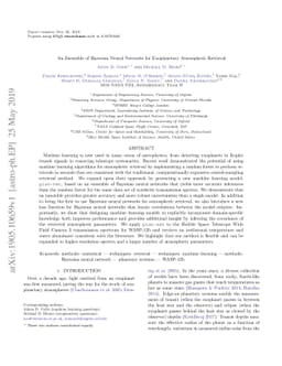 An Ensemble of Bayesian Neural Networks for Exoplanetary Atmospheric
  Retrieval