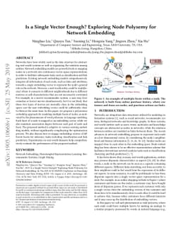 Is a Single Vector Enough? Exploring Node Polysemy for Network Embedding