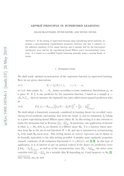Lepskii Principle in Supervised Learning