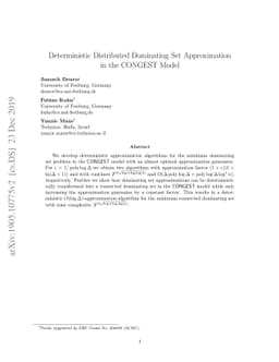 Deterministic Distributed Dominating Set Approximation in the CONGEST
  Model