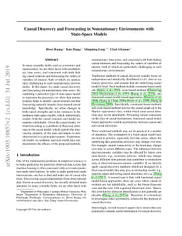 Causal Discovery and Forecasting in Nonstationary Environments with
  State-Space Models