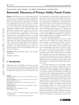 Automatic Discovery of Privacy-Utility Pareto Fronts