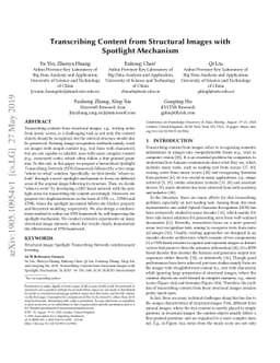 Transcribing Content from Structural Images with Spotlight Mechanism