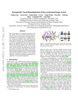 Dynamically Visual Disambiguation of Keyword-based Image Search