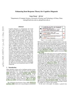 Enhancing Item Response Theory for Cognitive Diagnosis