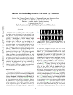 Ordinal Distribution Regression for Gait-based Age Estimation