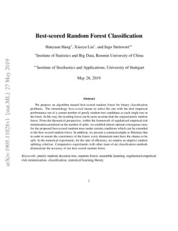 Best-scored Random Forest Classification