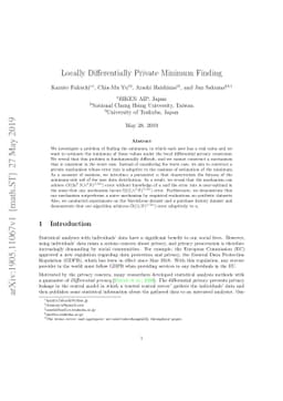 Locally Differentially Private Minimum Finding