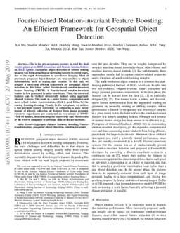 Fourier-based Rotation-invariant Feature Boosting: An Efficient
  Framework for Geospatial Object Detection