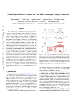 Finding Task-Relevant Features for Few-Shot Learning by Category
  Traversal